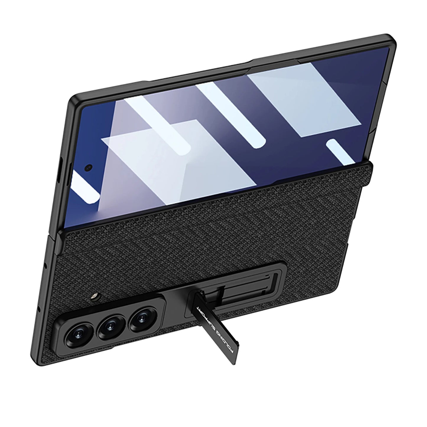 Magnetic Hinge All-included Case For Samsung Galaxy Z Fold 7 Nylon Fabric Screen Glass Protective Cover For Galaxy Z Fold7 Case