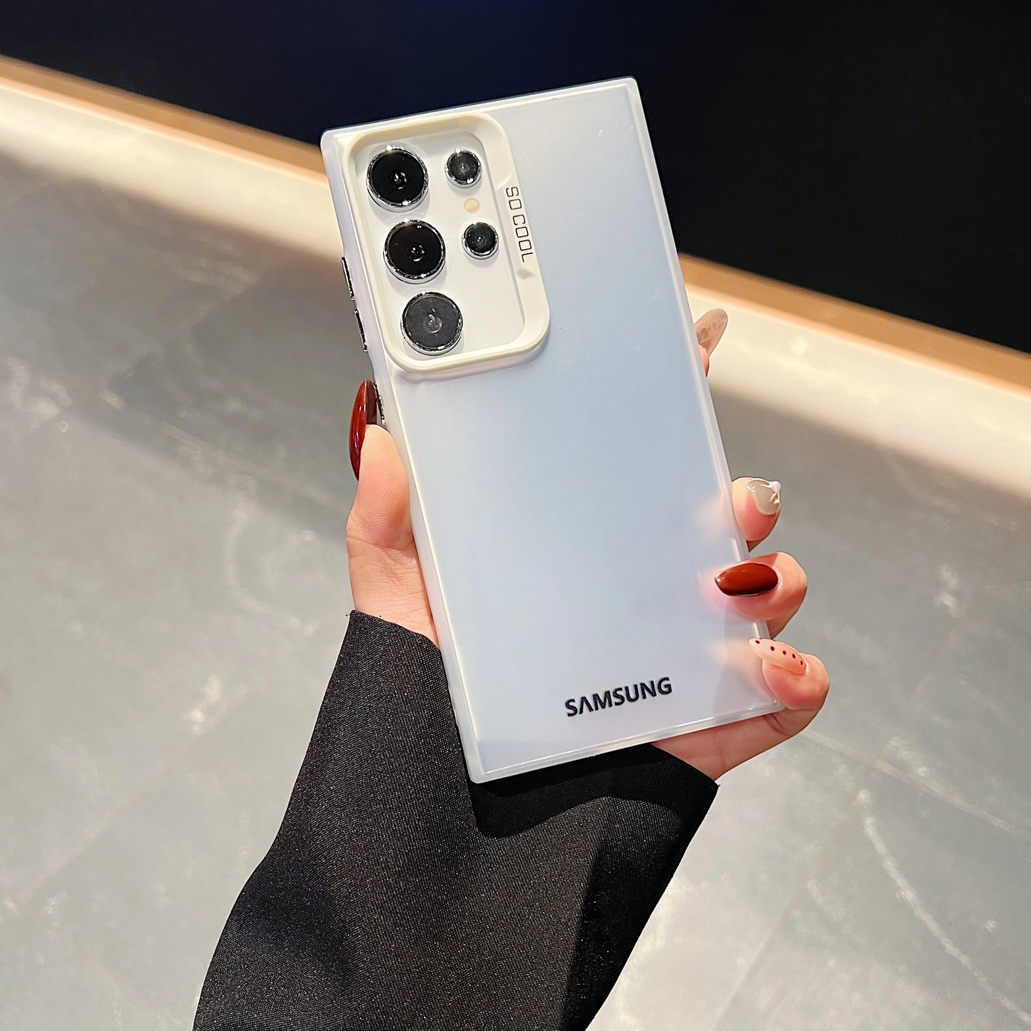 Matte Laser Case For Samsung Galaxy S25 S24 Ultra S23 S22 S21 Plus S20 FE Note 20 A54 A34 A14 A73 A53 A52 A71 Shockproof Cover