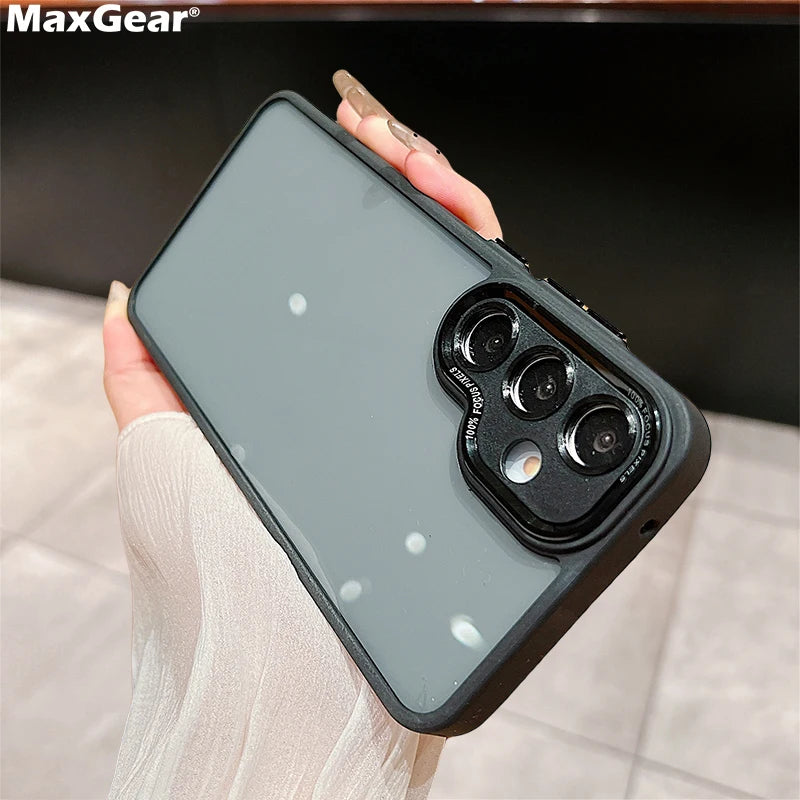 Transparent With Full Lens Protection Case For Samsung Galaxy S25 S24 S23 FE Plus Ultra A16 A06 A55 A54 A35 A25 A15 A14 A13 4G5G