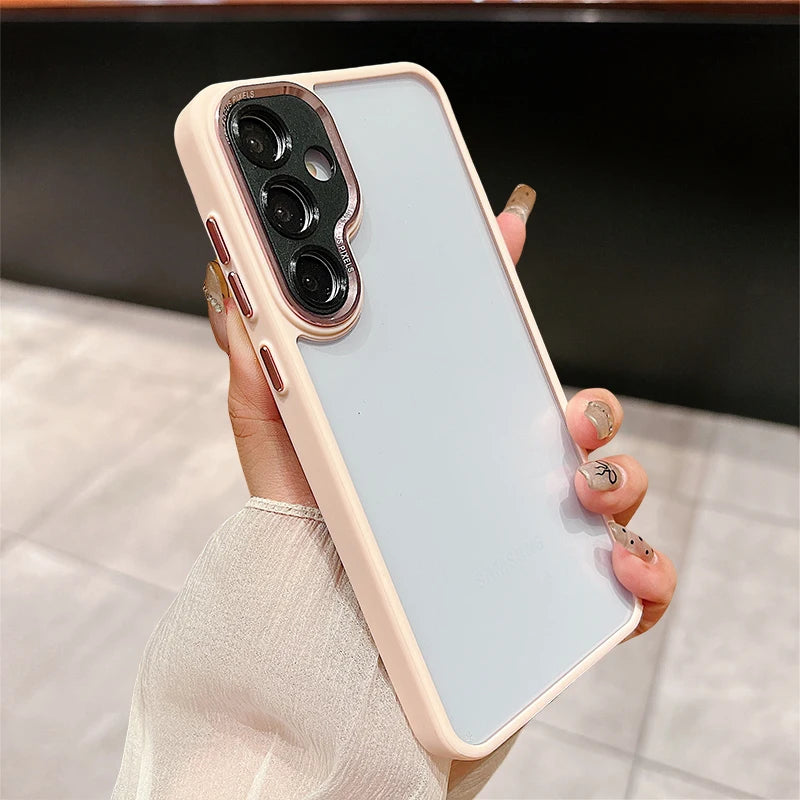 Transparent With Full Lens Protection Case For Samsung Galaxy S25 S24 S23 FE Plus Ultra A16 A06 A55 A54 A35 A25 A15 A14 A13 4G5G