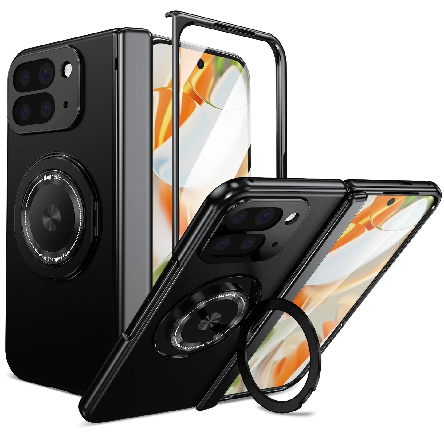 For Google Pixel 10 Pro Fold Case Luxury Armor Sanhelian Protective Shell With Magnetic Cover Finger Protective Film Funda