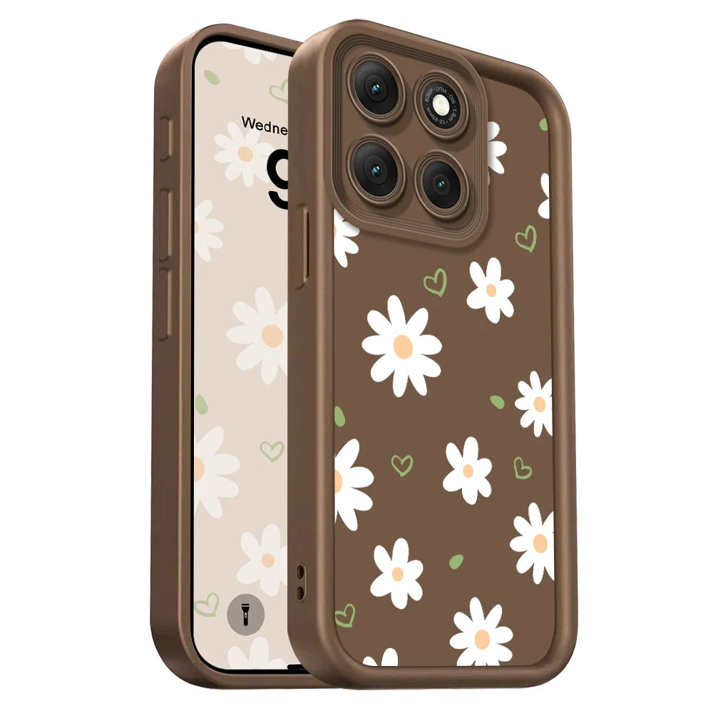 Floating Daisies Phone Case For Motorola G86 G85 G84 G75 G60 G56 G54 G53 G52 G35 G34 G32 G30 G24 G22 G15 4G 5G Staircase Soft Co