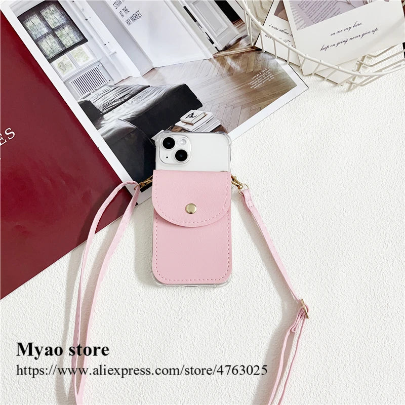 Trendy Leather Wallet Crossbody Strap Phone Case For Motorola Moto edge 40 Neo 30 Lite 50 Pro Cover Necklace Lanyard Cord Bag