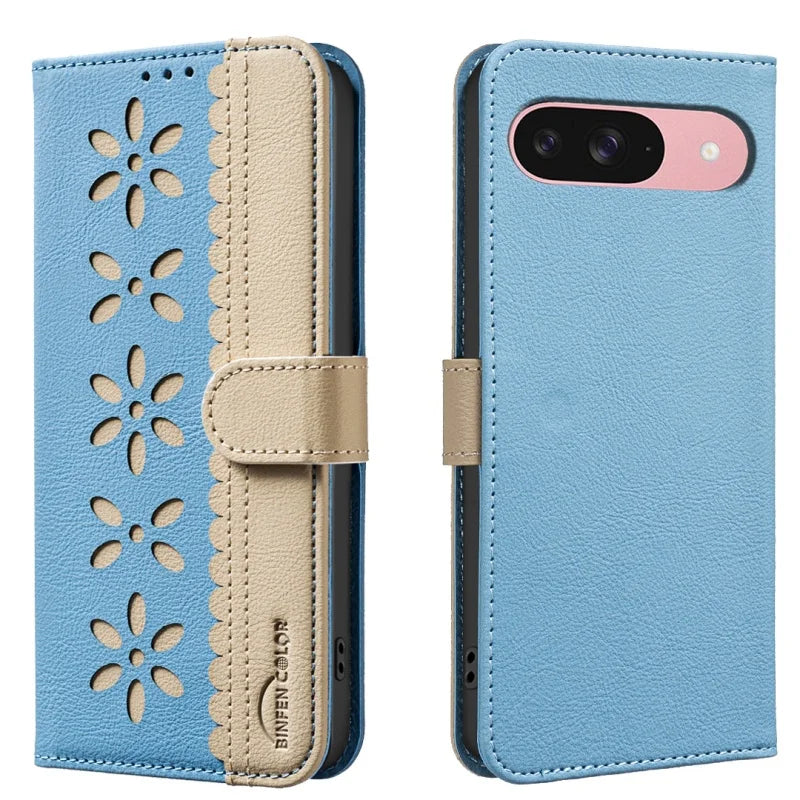 Colorful Flowers Wallet Card Holder Magnetic Leather Case for Google Pixel 10 9 Pro XL 8 8A Pixel9 Pixel8 Flip Purse Phone Cover