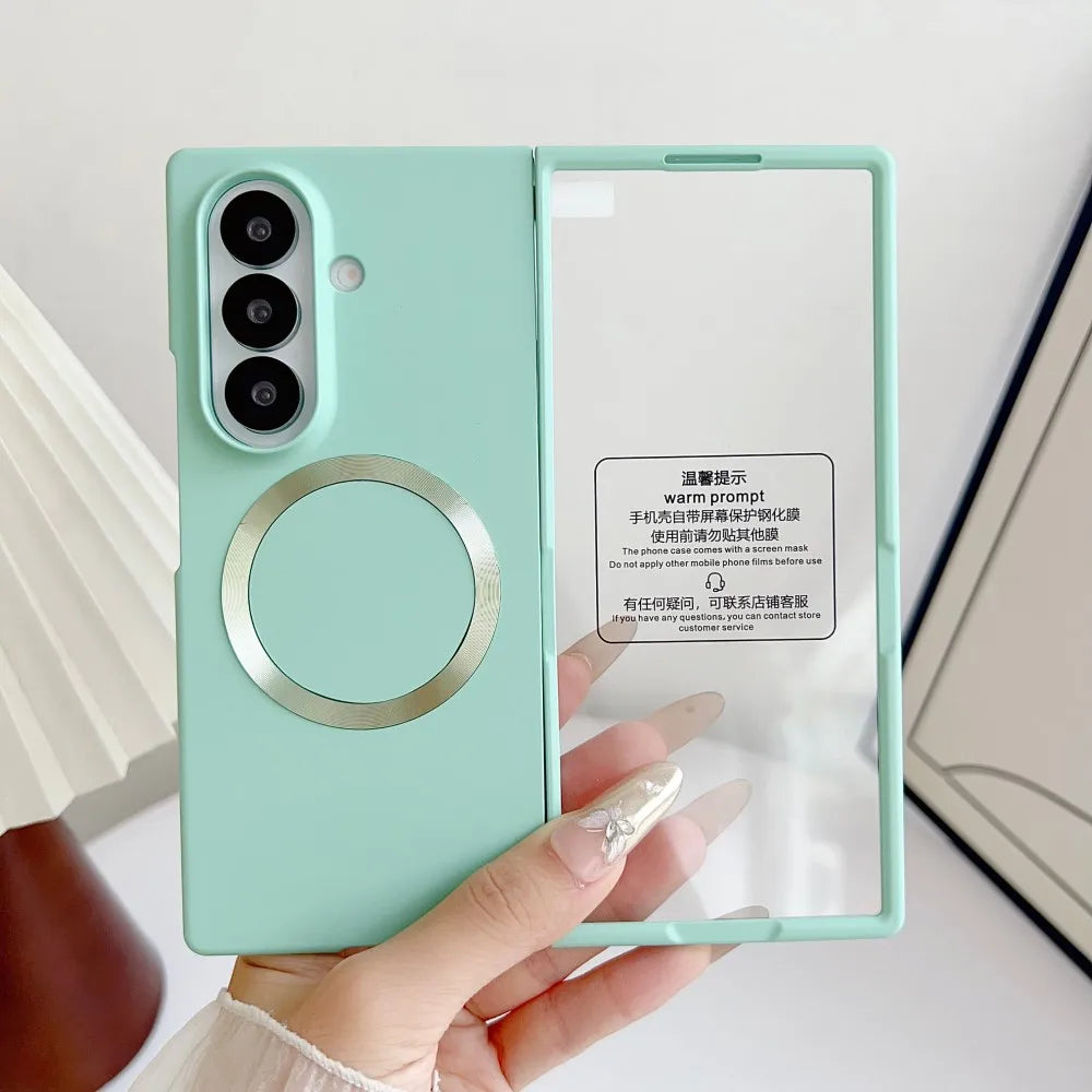 For Samsung Galaxy Z Fold 7 Case Hard PC Magnetic wireless charging Film Protective Back Cover case For Z Fold 7 Phone Shell