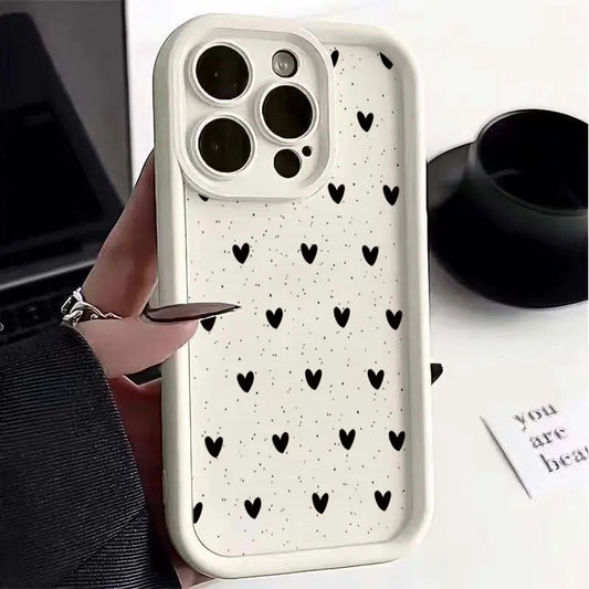 Small Love Heart Phone Case for Motorola Moto Edge 40 Neo 50 Pro 50 Fusion 5G G84 G14 G32 G35 G52 G30 G60S G53 G22 E13 E14 Cover