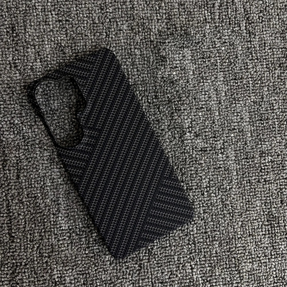 Kevlar Twill Striped Magnetic Frosted Phone Case for Samsung S26 S25 S24 Plus S23 Ultra Wireless Charge Carbon Fiber Thin Cover