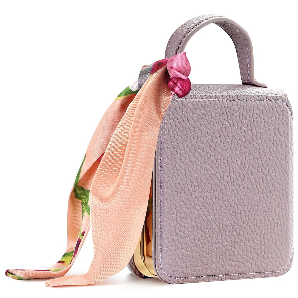 Wrist Strap Lychee Patterned Leather Case for Samsung Z Flip 8 7 6 5 4 Shockproof Screen Protector with Built-in Mirror Cover