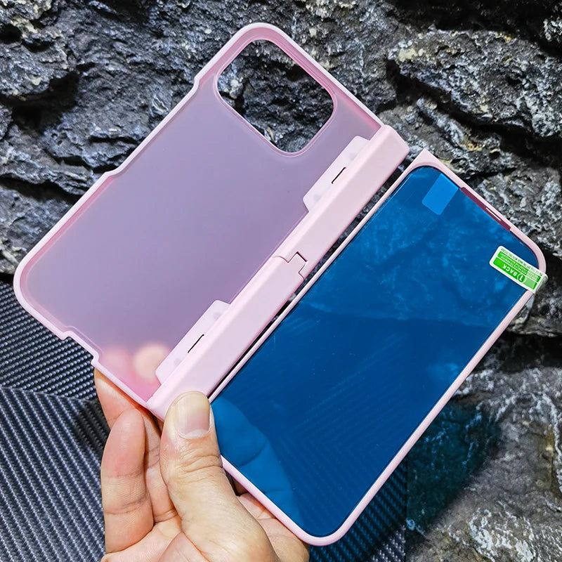 Spring Rotating Hinge Matte Plastic Case For Google Pixel 10 Pro Fold Kickstand Stand Holder