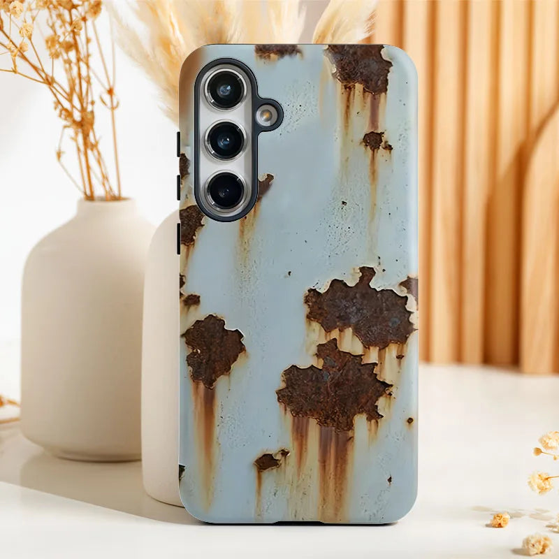 Ins Broken Rust Wind Case For Samsung S25 S24 S23 S22 S21 Plus Ultra S24 S20 FE A16 15 26 A36 A56 2 IN 1 Film shell Phone Cover