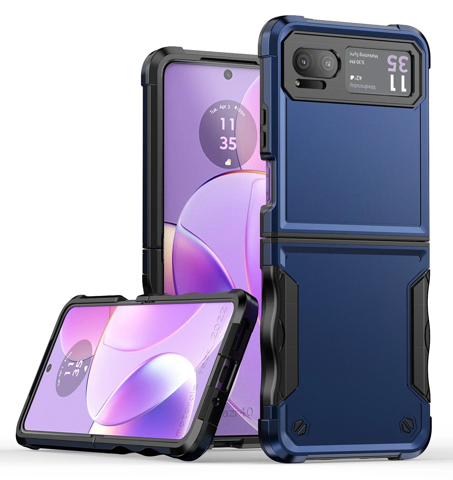 for Motorola Moto Razr 40 Case Luxury Soft Silicone Edges Hard Armor Shockproof Cute Folding Phone Cover MotorolaMotoRazr40