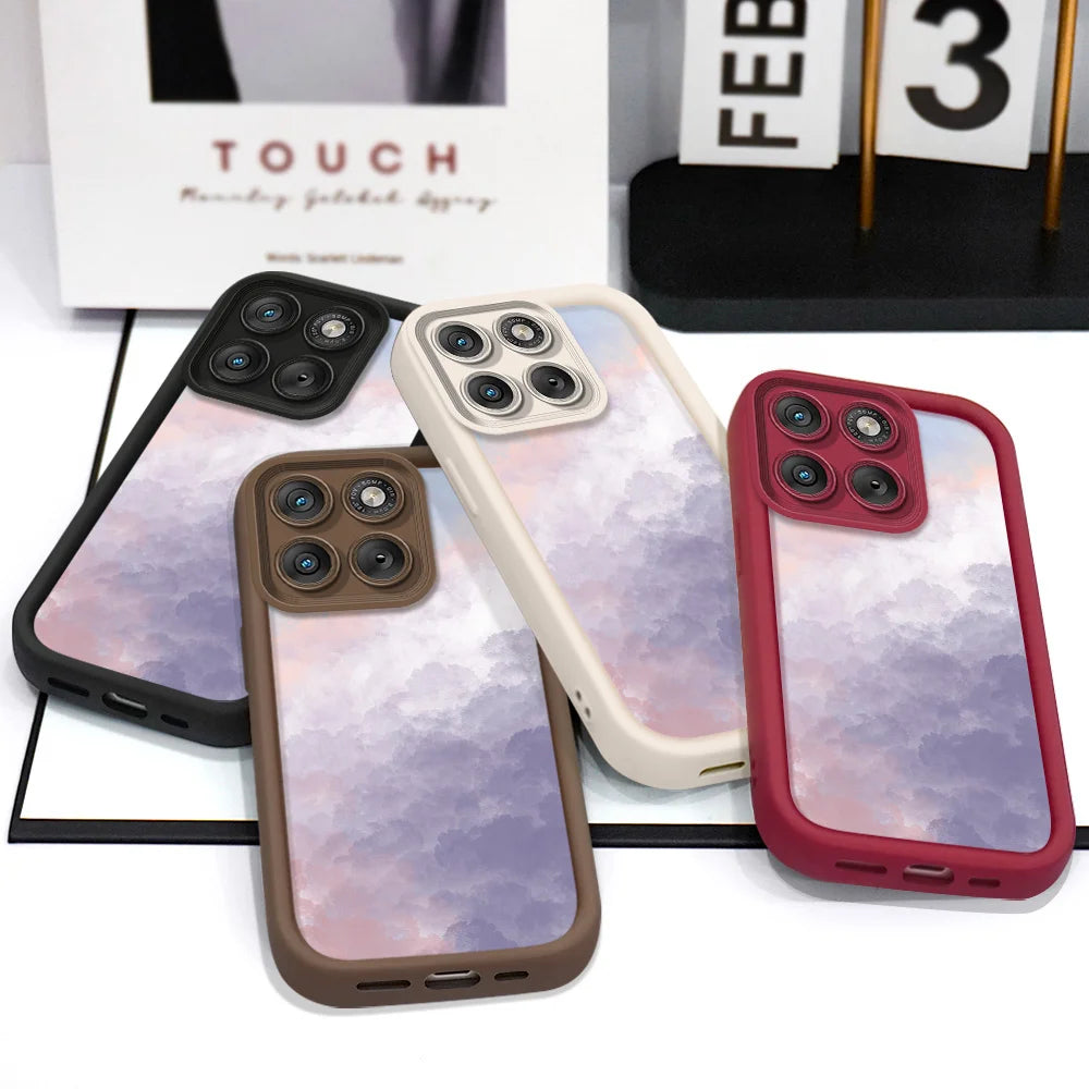 Texture Clouds Phone Case For Motorola Edge 70 60 50 40 Pro Ultra Fusion Stylus Neo 4G 5G Staircase Soft Cover