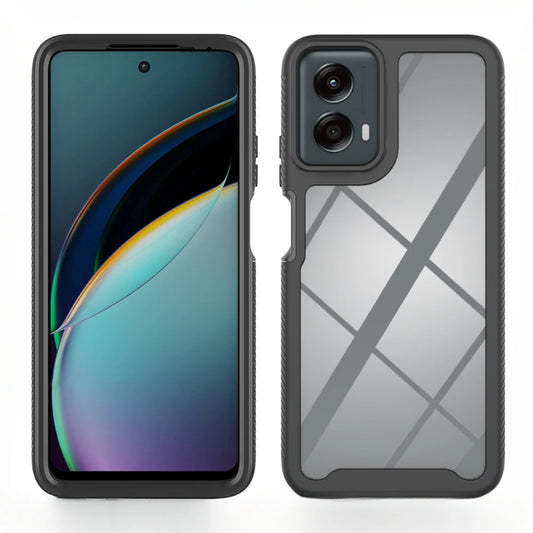 Hybrid Rugged Case For Motorola Moto G 5G 2024 2023 2022 Funda Capa Transparent TPU/PC Phone Cover Bumper Frame + Clear Shell