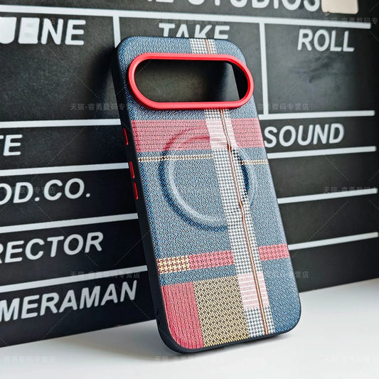 Case For Google Pixel 11 10 9 Pro XL 10A 9A Stylish Unique Line Patterns Skin-friendly PU Leather Cover For Google11 Pro XL