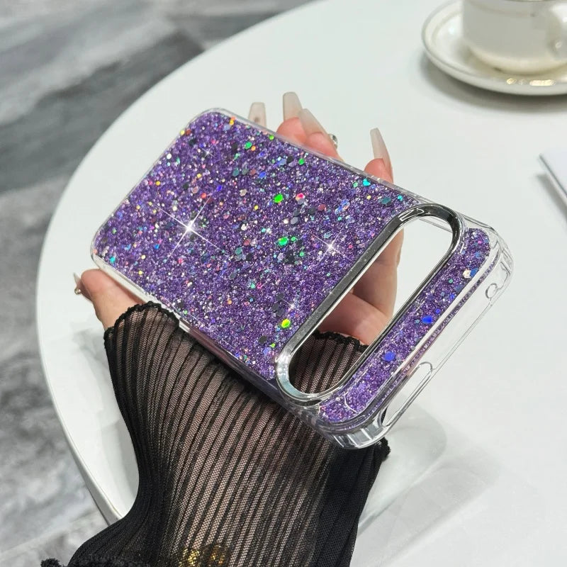 Luxury Sequins Laser Full Shiny Glitters Case For Google Pixel 10 9 8 Pro XL 9A 8A Shockproof Bling Crystal Clear Rubber Cover