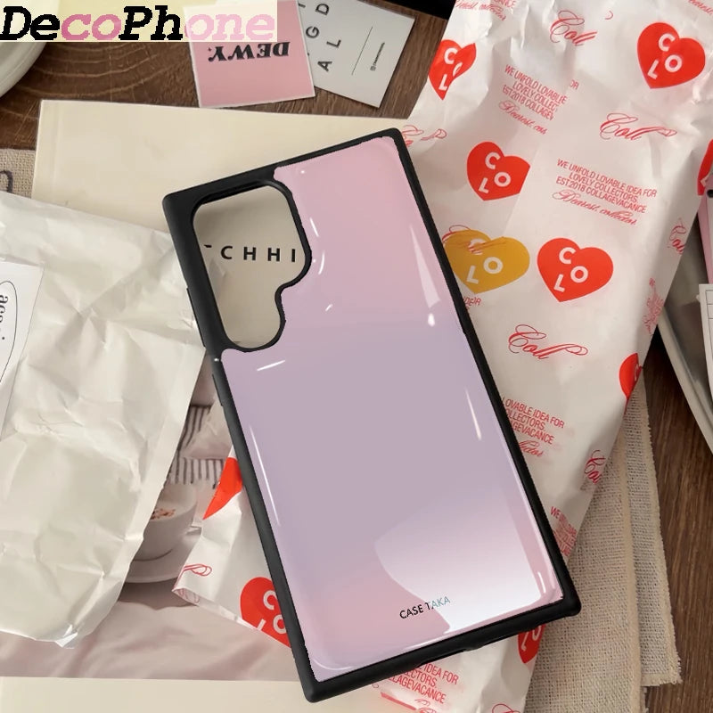 ins Color gradient Epoxy Phone Case Anti-drop  FOR Samsung Galaxy 23/24/25/26 PLus FE ULTRA EDGE