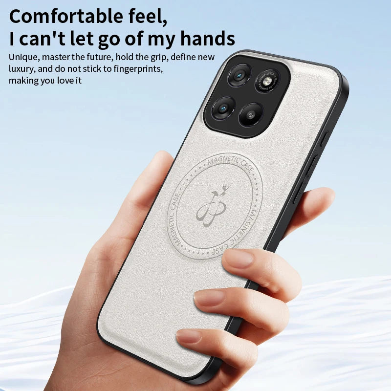 PU Leather Case for Magsafe Magnetic Wireless Charging Hard Kickstand Cover For Motolora Edge 70 G67 Power G56 G57 G86 60 50