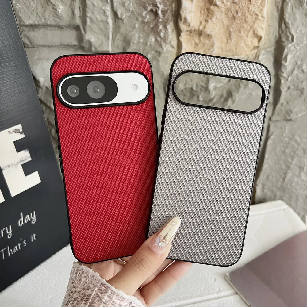 Touch feel of nylon pattern cloth case For Google Pixel10 Pro XL Pixel 10 Pro 9 Pro 9A Pixel 8 8A 7A 7 Pro Soft TPU Phone Cover