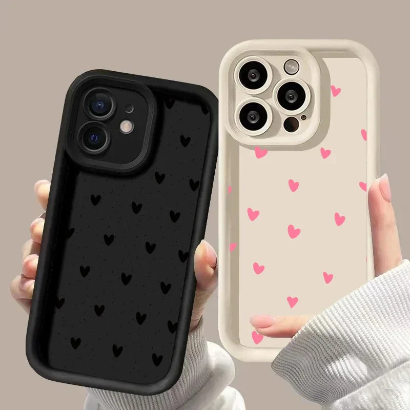 Small Love Heart Phone Case for Motorola Moto Edge 40 Neo 50 Pro 50 Fusion 5G G84 G14 G32 G35 G52 G30 G60S G53 G22 E13 E14 Cover