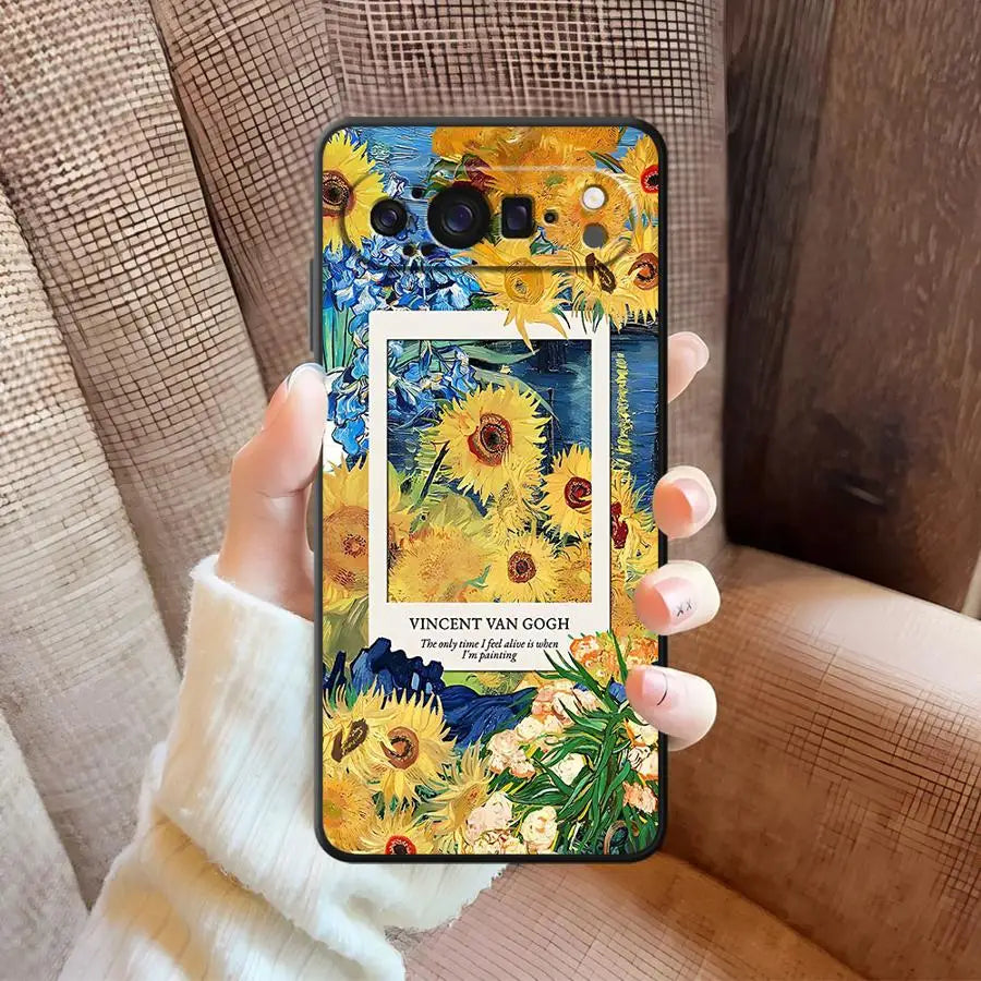 Van Gogh Art Soft Shell Phone Case for Google Pixel 6a 6 7 8 Pro 8a 9a 7a 10 9 Pro XL