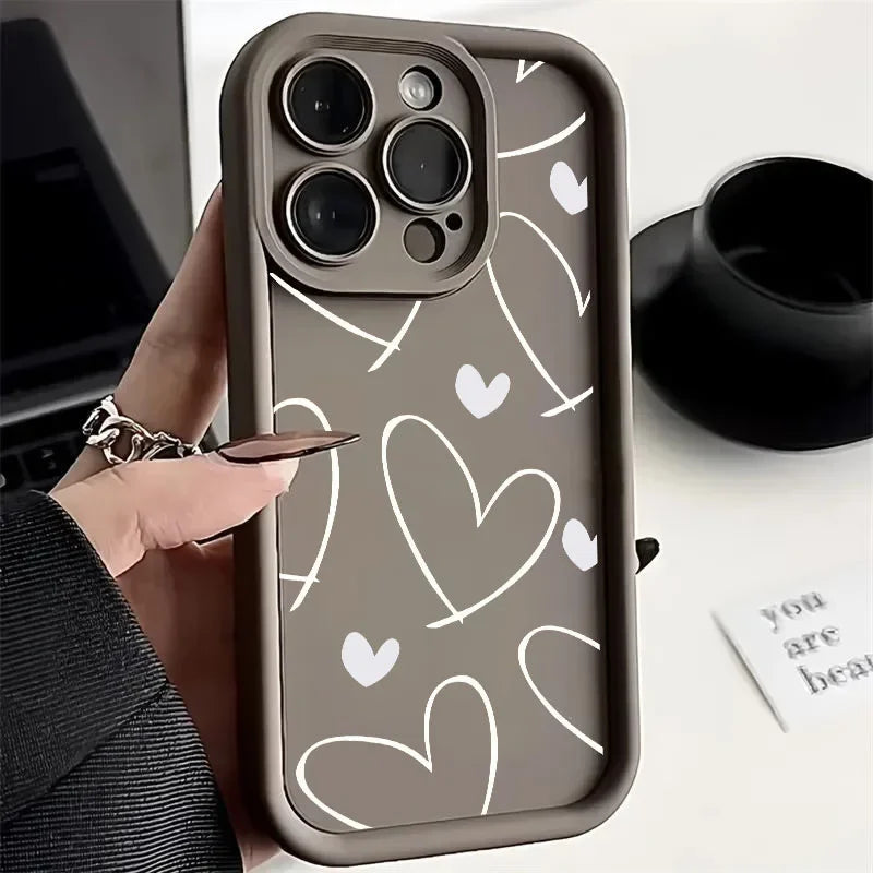 Motorola Edge 50 Fusion Colorful Love Heart Silicone Case For Moto 40 NEO Pro G84 G35 G85 5G G22 G32 G52 G30 G60 Shockproof Capa