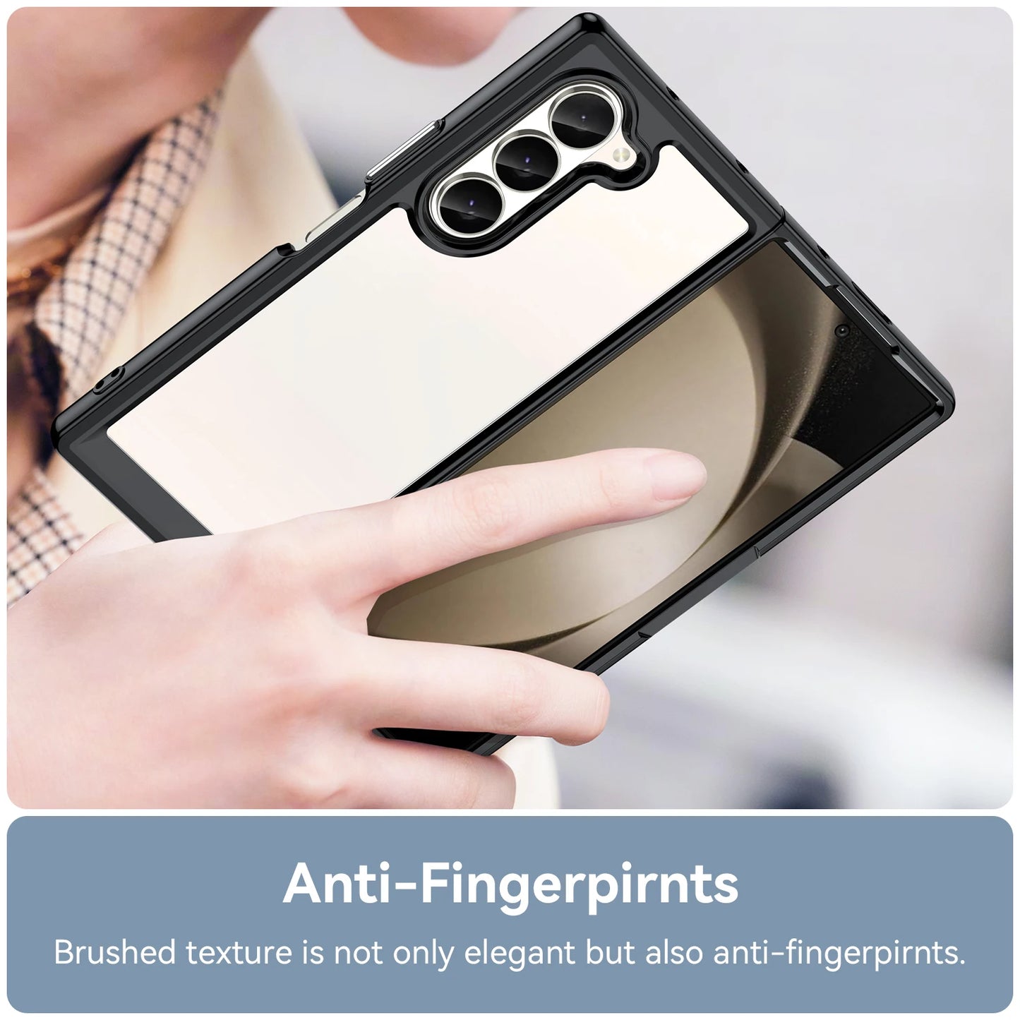 Transparent Colorful TPU Case for Samsung Galaxy Z Fold 6 5 4 3 Protective Cover Clear Fundas Coque Capa