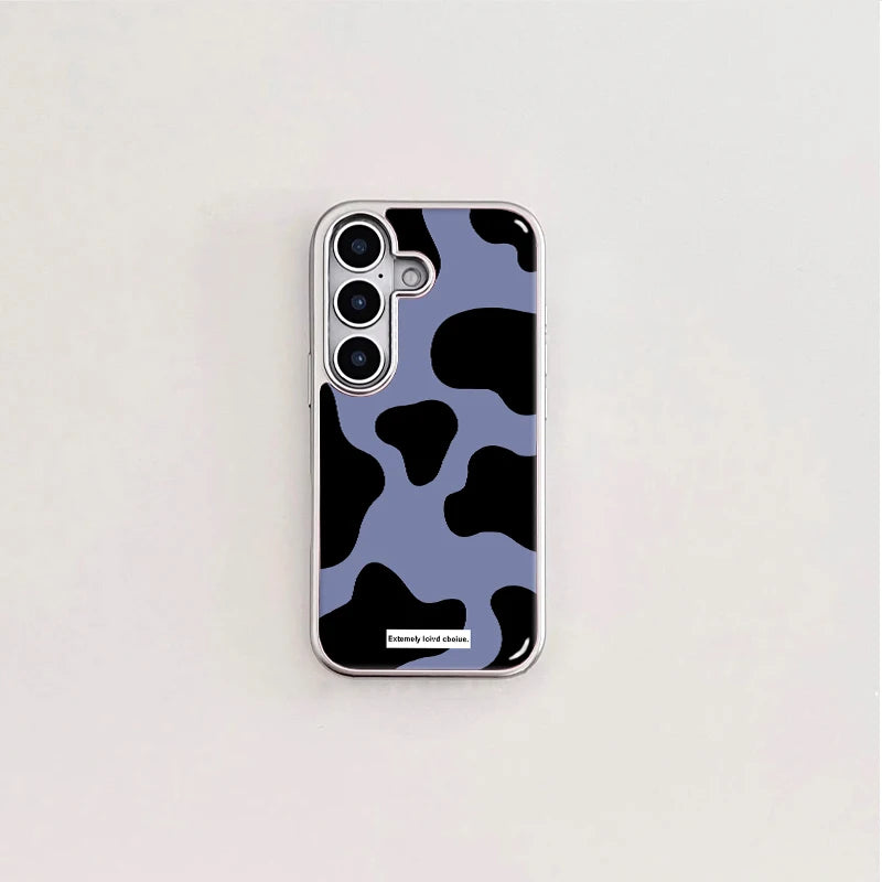 Retro Color Collision Pattern Electroplated Drip Glue Phone Case For Samsung Galaxy S23 S24 FE Plus Ultra S25 S26 EDGE Cover