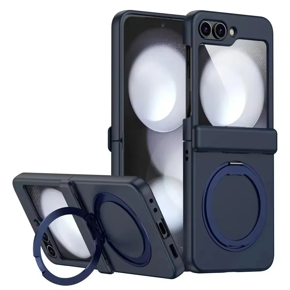 For Samsung Galaxy Z Flip 8 7 5 4 6 For Magsafe Case Wireless Charging Hinge All-inclusive Shockproof Hard Magnetic Holder Cover