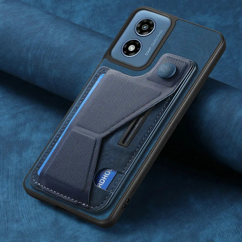 Leather Card Holder Capa for Motorola Moto G85 G55 G45 G35 G05 E15 S50 Neo Edge 60 Fusion Edge50 Pro 50 Neo 5G Bumper Back Case