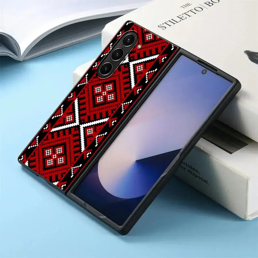 Artistic Pattern Back Phone Cover Case for Samsung Galaxy ZFold6 ZFold4 Z Fold 7 6 5 4 3 ZFold5 ZFold3 ZFold7