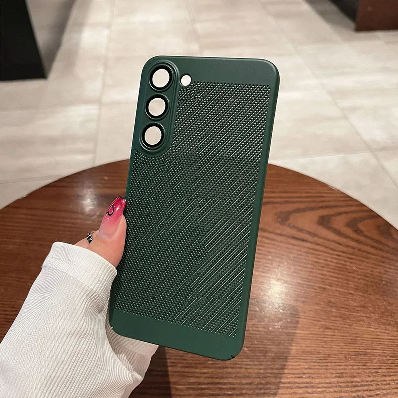 Breathable Heat Dissipation Cooling Case For Samsung Galaxy S25 S24 UItra S23 S22 S21 Plus PC Hard Back Cover