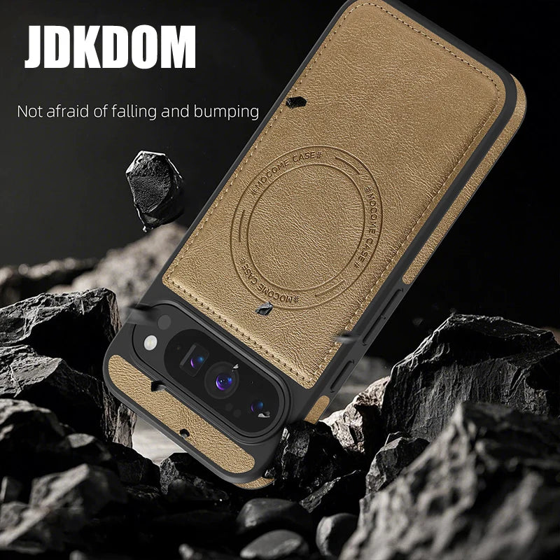 JDKDOM Dermatoglyph Magnetic Shockproof Phone Case For Google Pixel 10 9 Pro XL Cover For Google Pixel 9A 8 Pro