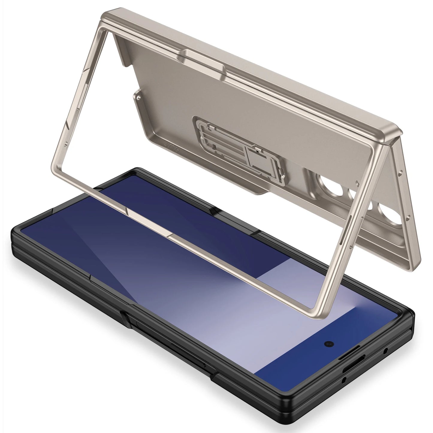 360 All-included Magnetic Hinge Case For Samsung Galaxy Z Fold 7 6 5 4 3 5G With Screen Protect  Glass Holder Shockproof Cover