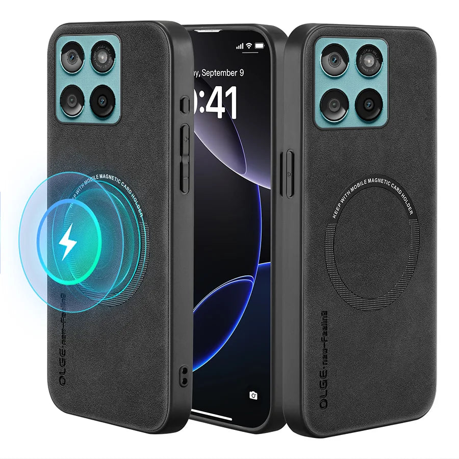 Shockproof Phone Case For Moto Edge 60 Fusion Stylus 60 Pro 60S ﻿Magnetic Retro Soft PU Leather OLGYBPCX