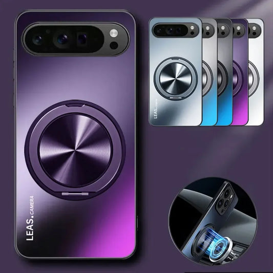 for Google Pixel 9A 9 Pro XL Case Magnetic Matte Shockproof Holder Cover for Google Pixel 8 Pro 8A 7Pro 7A 6Pro Shell Bumper