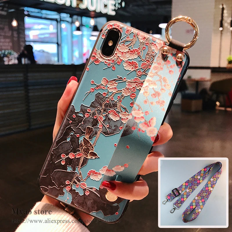 For Moto G55 35 75 15 34 14 84 05 Wrist Strap Case For Motorola Edge 40 50 60 Fusion Neo Pro 60 Stylus Ultra Long Lanyard Cover