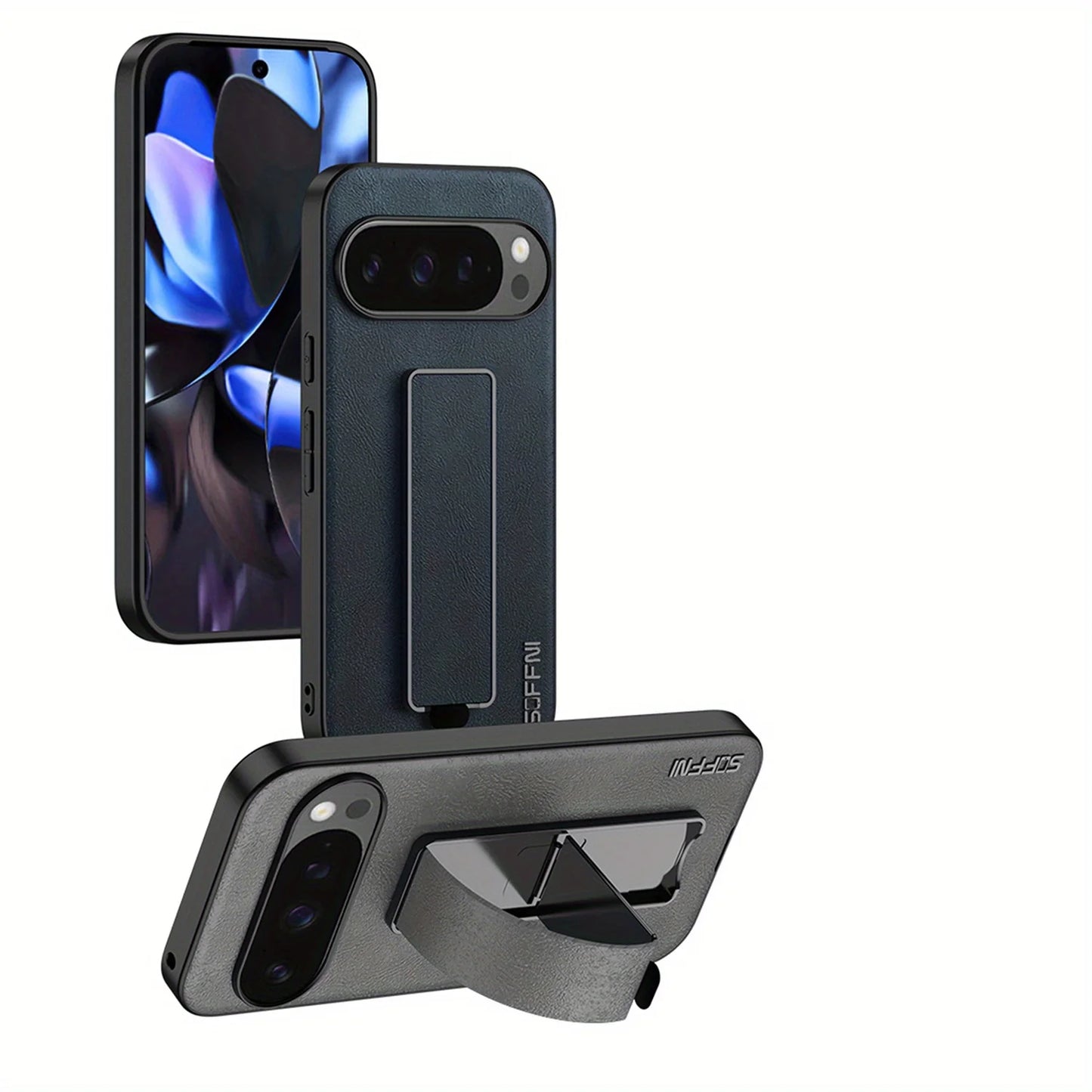 For Google Pixel 10 ProXL Case Luxury Leather Electroplating Wristband Stand Cover For Google Pixel 9A 9 Pro XL Shockproof Funda