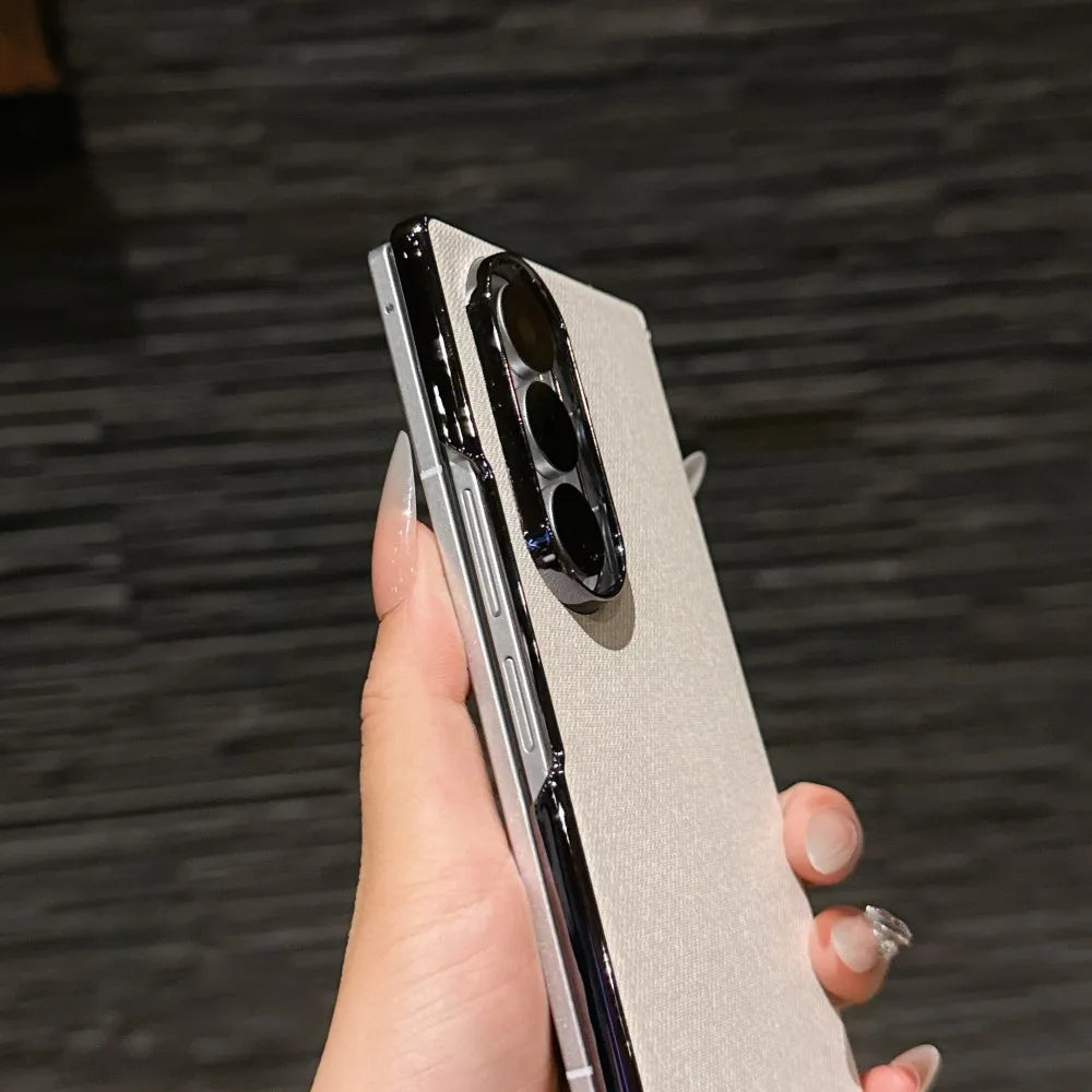 For Samsung Galaxy Z Fold 7 Case Luxury PU Leather Skin Magnetic Wireless Charging Protect Back Cover Case For Z Fold 7 6 Shell