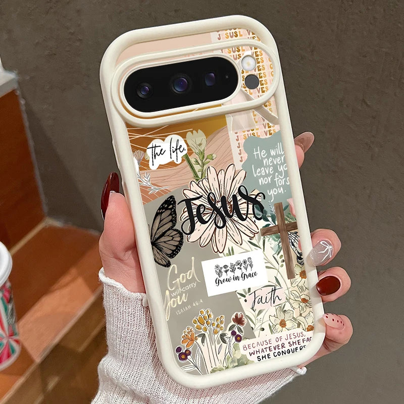 Creative Collage Patterns Case For Google Pixel 8 9 7 Pro Pixel 9 Pro XL Soft TPU Silicone Phone Cover For Google Pixel 7A 8A