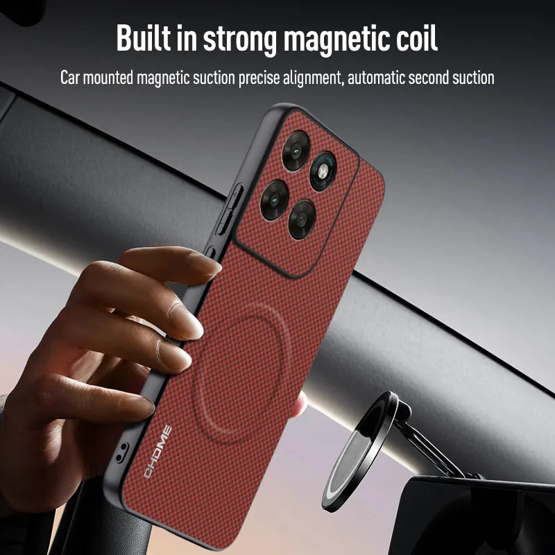 EUCAGR For Motorola Moto G77 Car Magnetic Holder Phone Case For Motorola Moto G77 Shockproof Silicone Full Protective Back Cover