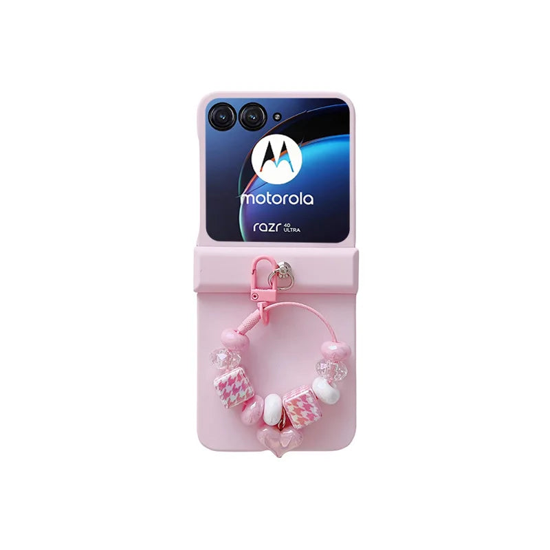 For Motorola Razr 40 50 Ultra Razr 40Ultra 50Ultra 2023Plus 2024 Plus Case Cute With Keychain Shockproof Back Cover Accessories