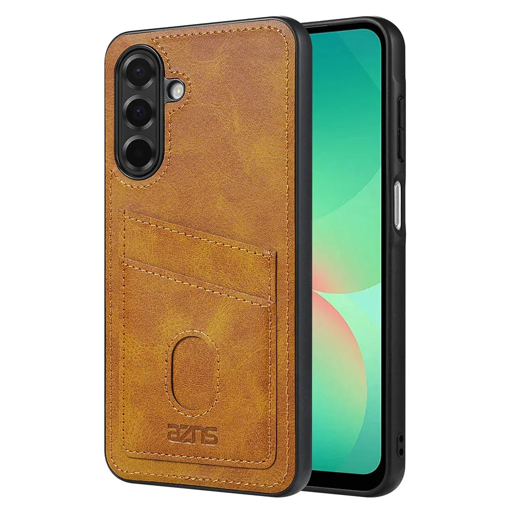 Retro Card Solt Leather Case for Samsung Galaxy A16 A26 A36 A56 A06 A55 A35 A15 A05S A25 A14 A34 A54 A13 A23 A33 A53 A73 Cover