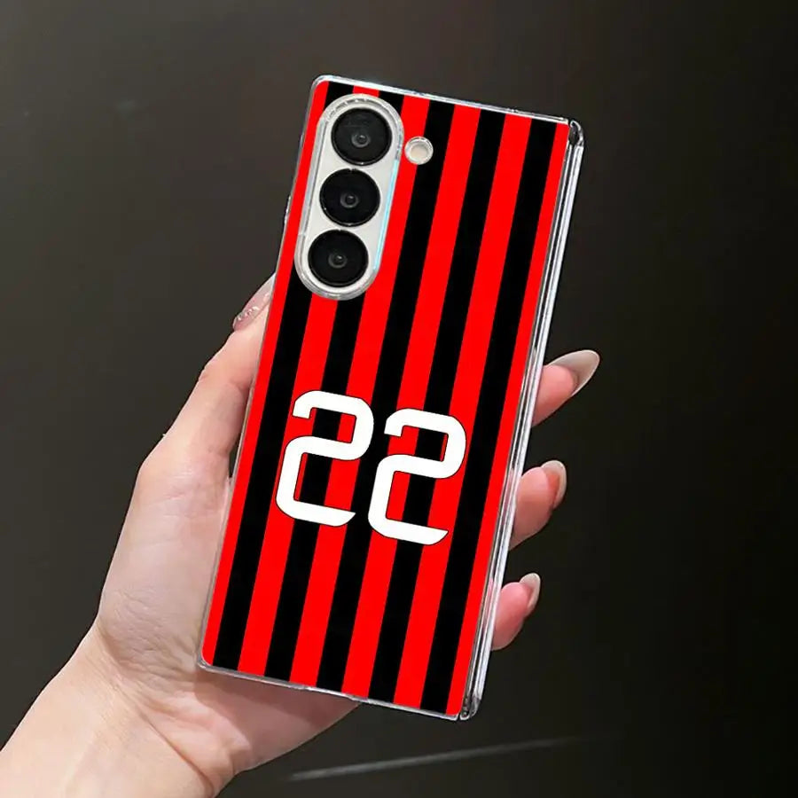 Football Star Digital Art Hard Phone Cover Case for Samsung Galaxy ZFold7 ZFold3 Z Fold 7 6 5 4 3 ZFold5 ZFold6 ZFold4