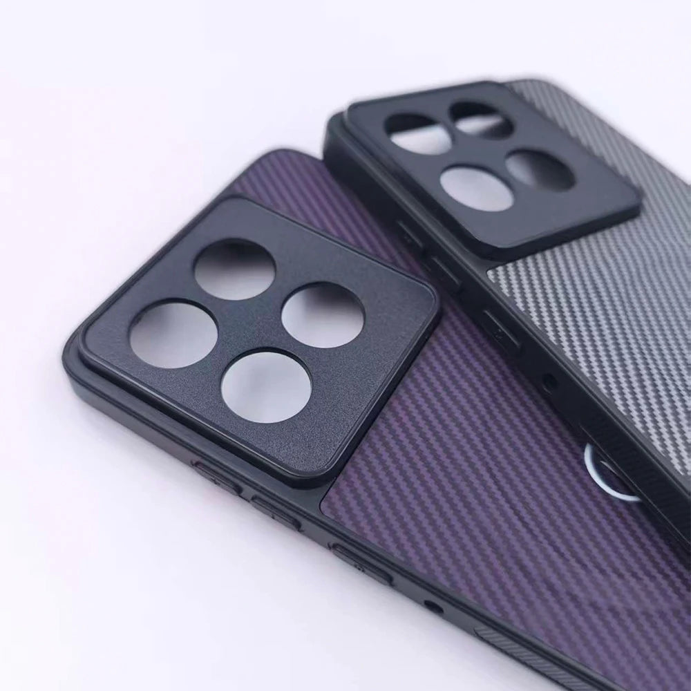Magnetic Carbon Fiber Texture Phone Case For Motorola Edge 40 50 60 Pro Fusion Moto G 84 85 86 Wireless Charge Protect Shell﻿
