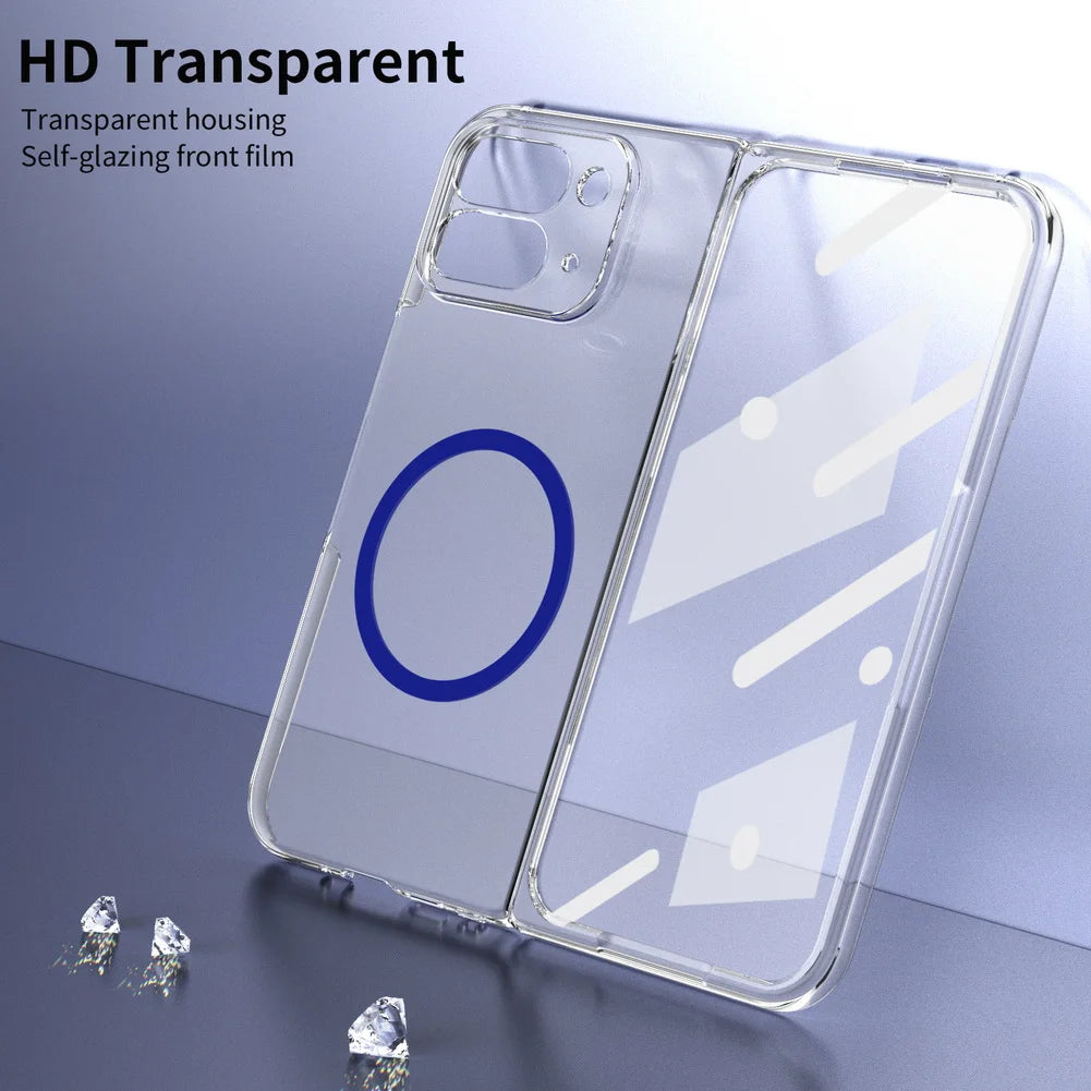 Metal Camera Edge Buttons Magnet Adsorption Tempered Glass Protect Case For Google Pixe 10 Pro Fold pixel10 fold Back Cover