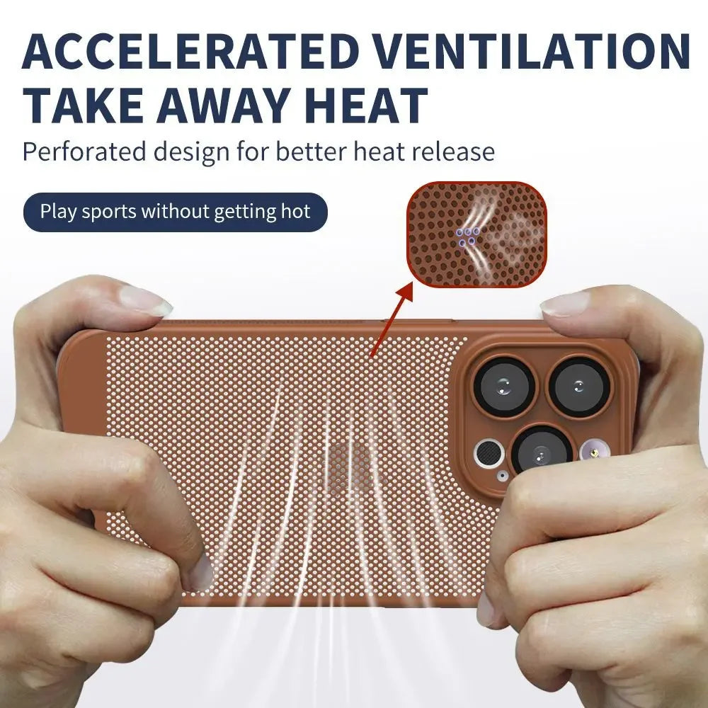 Breathable Heat Dissipation Cooling Case For Samsung Galaxy S25 S24 UItra S23 S22 S21 Plus PC Hard Back Cover