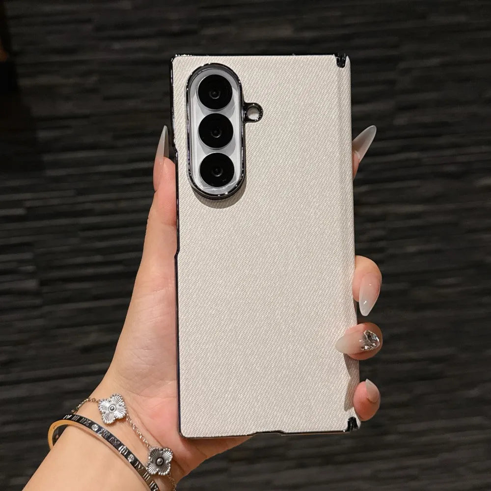 For Samsung Galaxy Z Fold 7 Case Luxury PU Leather Skin Magnetic Wireless Charging Protect Back Cover Case For Z Fold 7 6 Shell