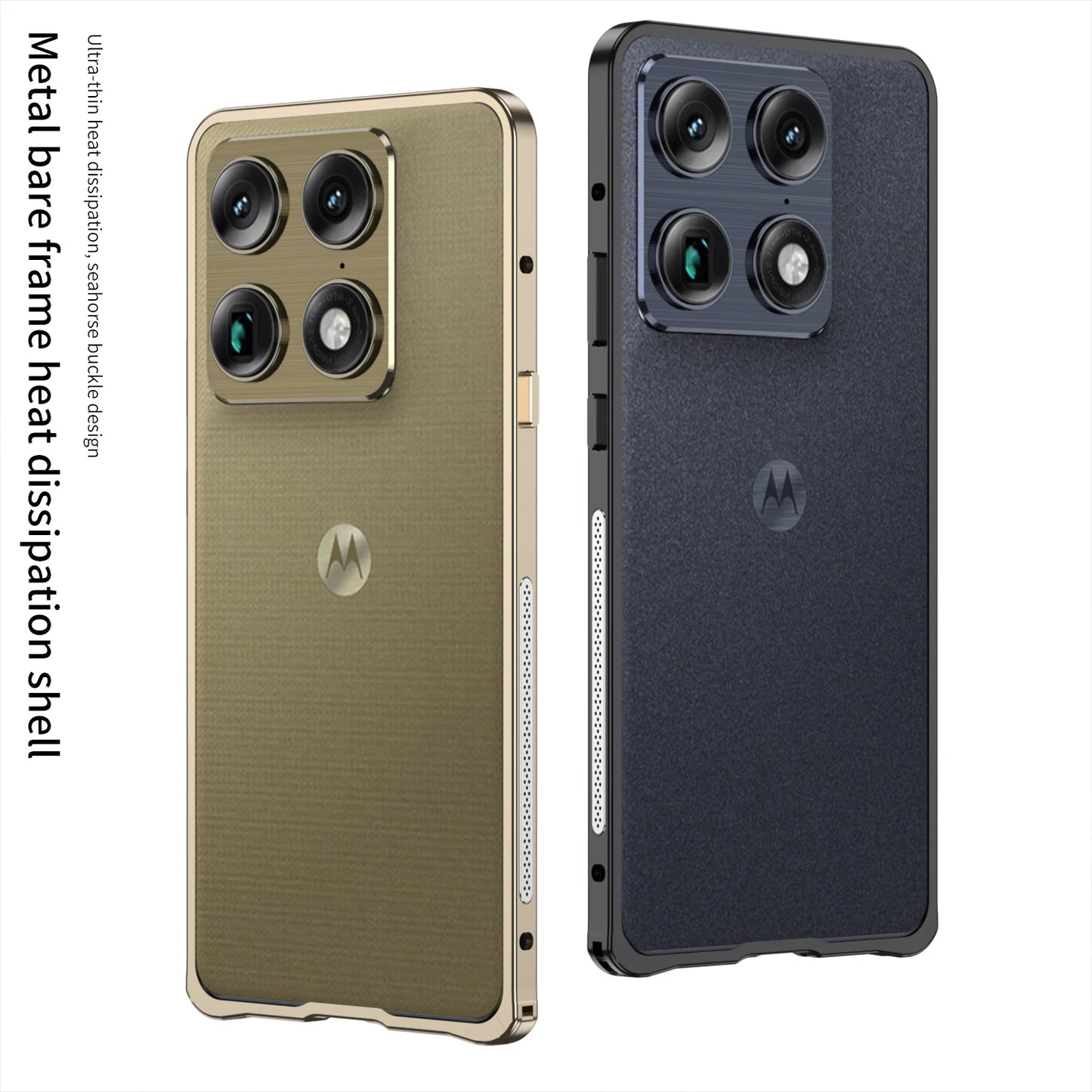 Case For Motorola Signature MOTO X70 Air Pro Luxury Aluminum Alloy Frame Case Shockproof Bare-skin feel For Motorola Edge70