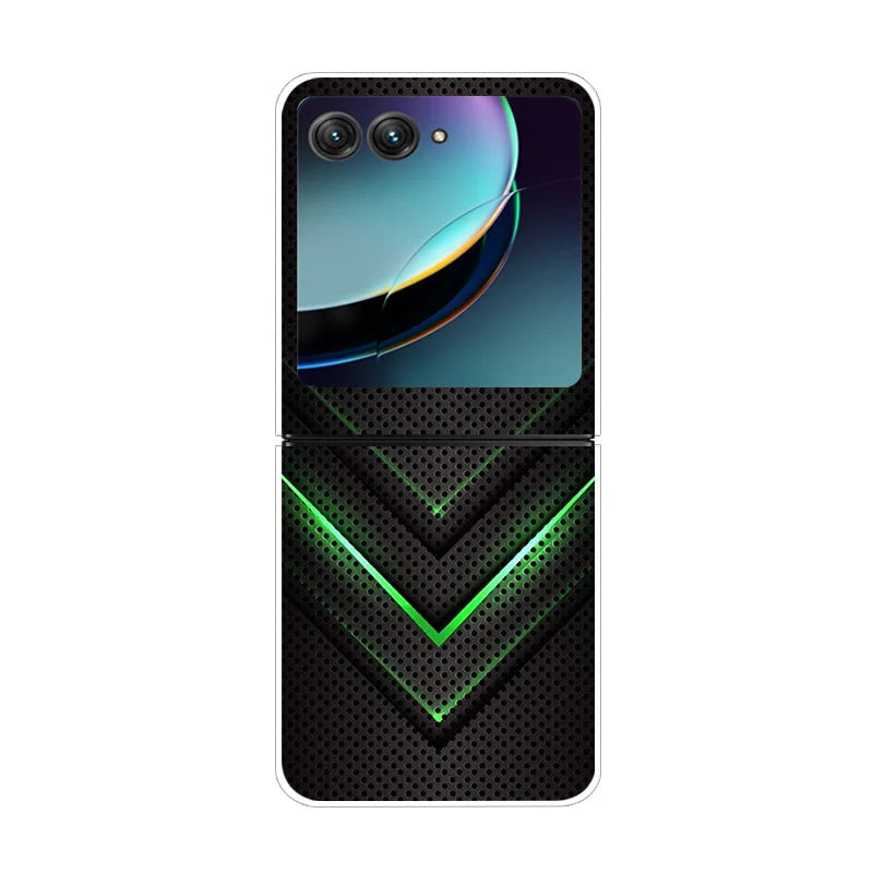 For Moto Razr40 Ultra 5G Case Plastic Wolf Lion Marble PC Hard Back Covers for Motorola Razr 40 Ultra Razr+ Razr4 2023 Capa