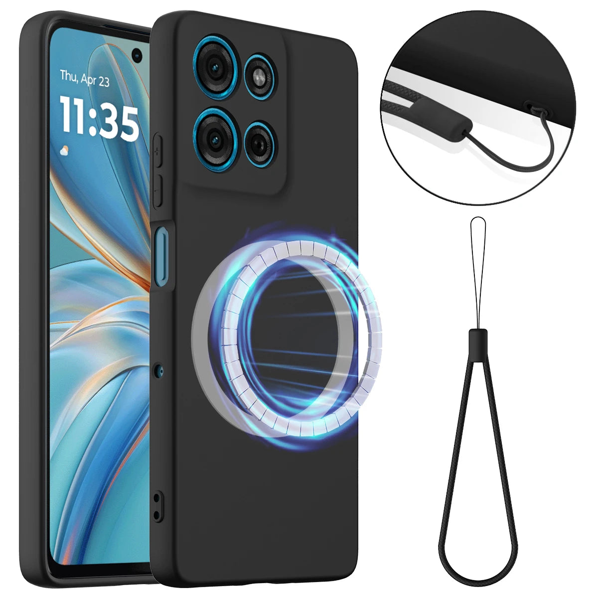 Official Same Original Liquid Silicone Phone Case for MOTO G86 Power G56 Edge 2025 60 Pro Car Mounted Magnetic Back Cover